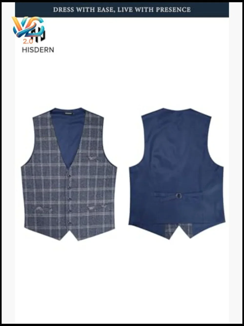 Men's Slim Fit Suit Vest Waistcoat with 3 Pockets for Business Wedding Prom